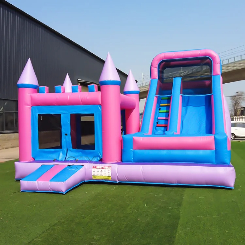 Kids Outdoor Jumping - Commercial Bounce House Colorful Luxury Commercial