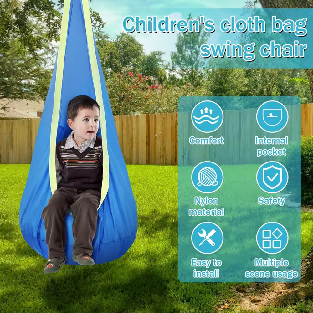 Kids Pod Swing Seat Nylon Hang - огляд і ціна Kids Outdoor Swing And Slide
