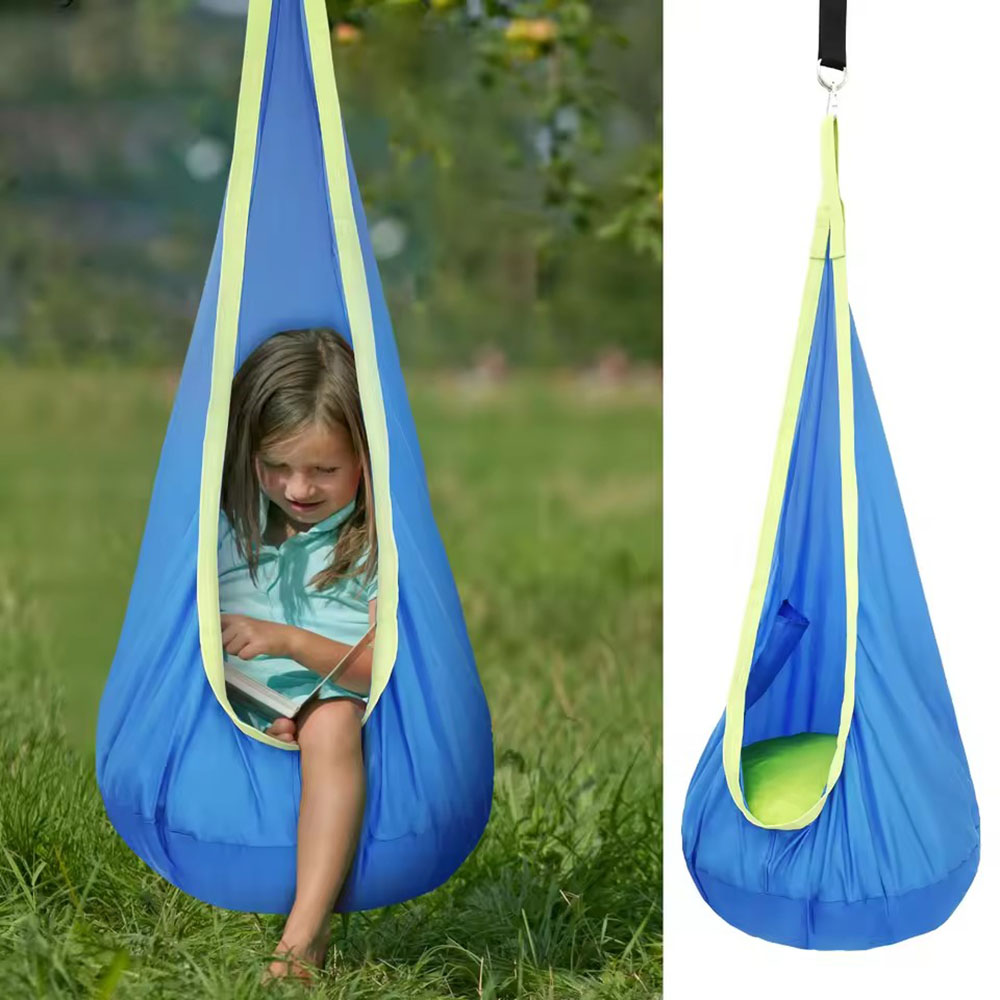Kids Pod Swing Seat Nylon Hang - огляд і ціна Kids Outdoor Swing And Slide