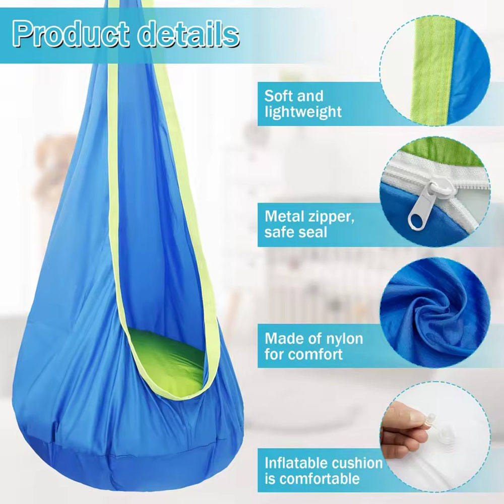Kids Pod Swing Seat Nylon Hang - огляд і ціна Kids Outdoor Swing And Slide