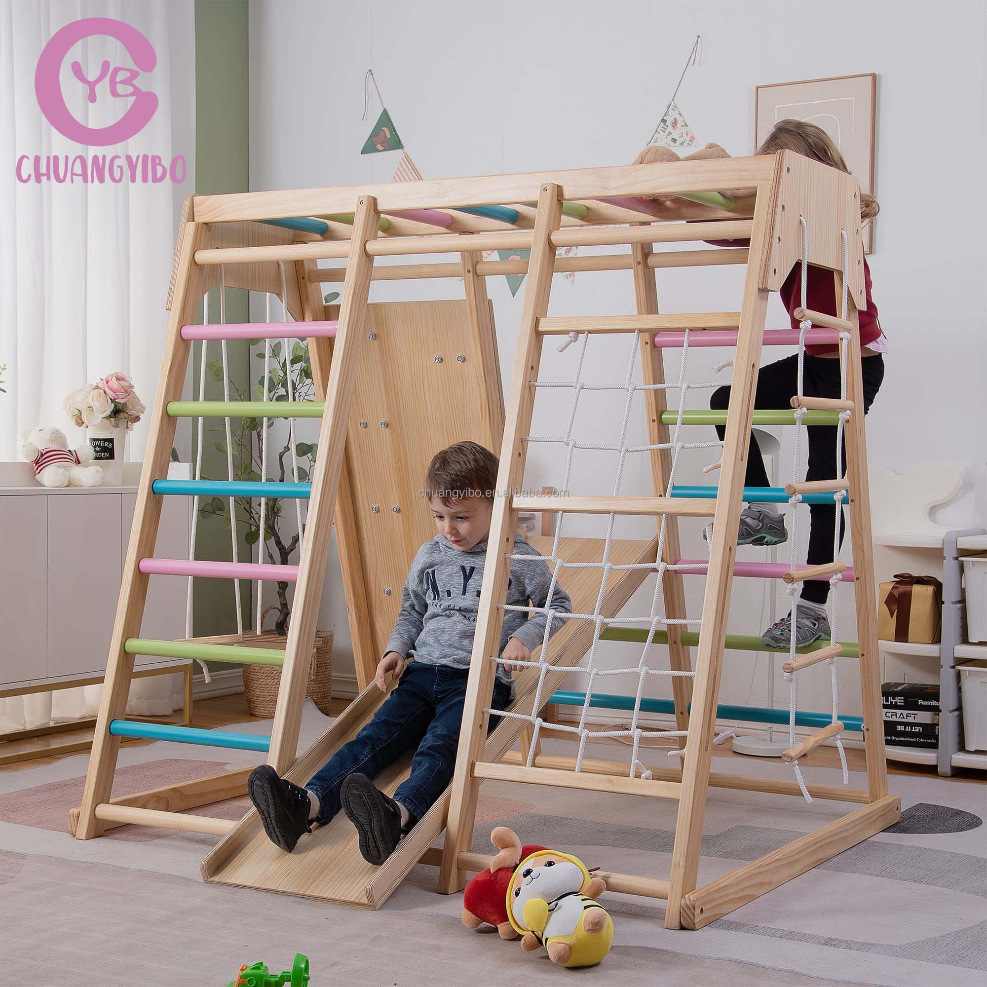 Climbing Walls Amusement Park  - огляд і ціна Kids Outdoor Swing And Slide