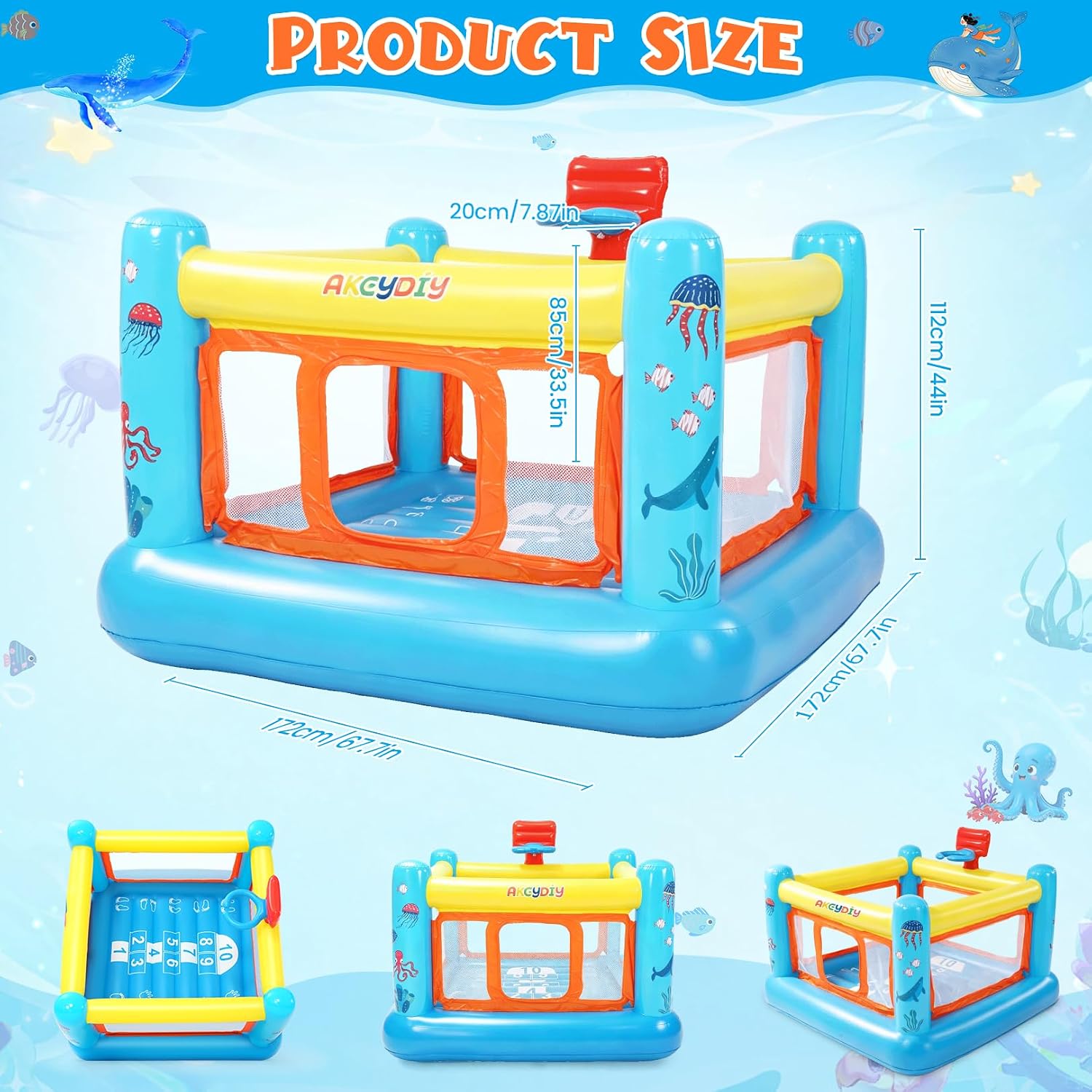 Bounce House, PVC Inflatable B - огляд і ціна Kids Outdoor Jumping