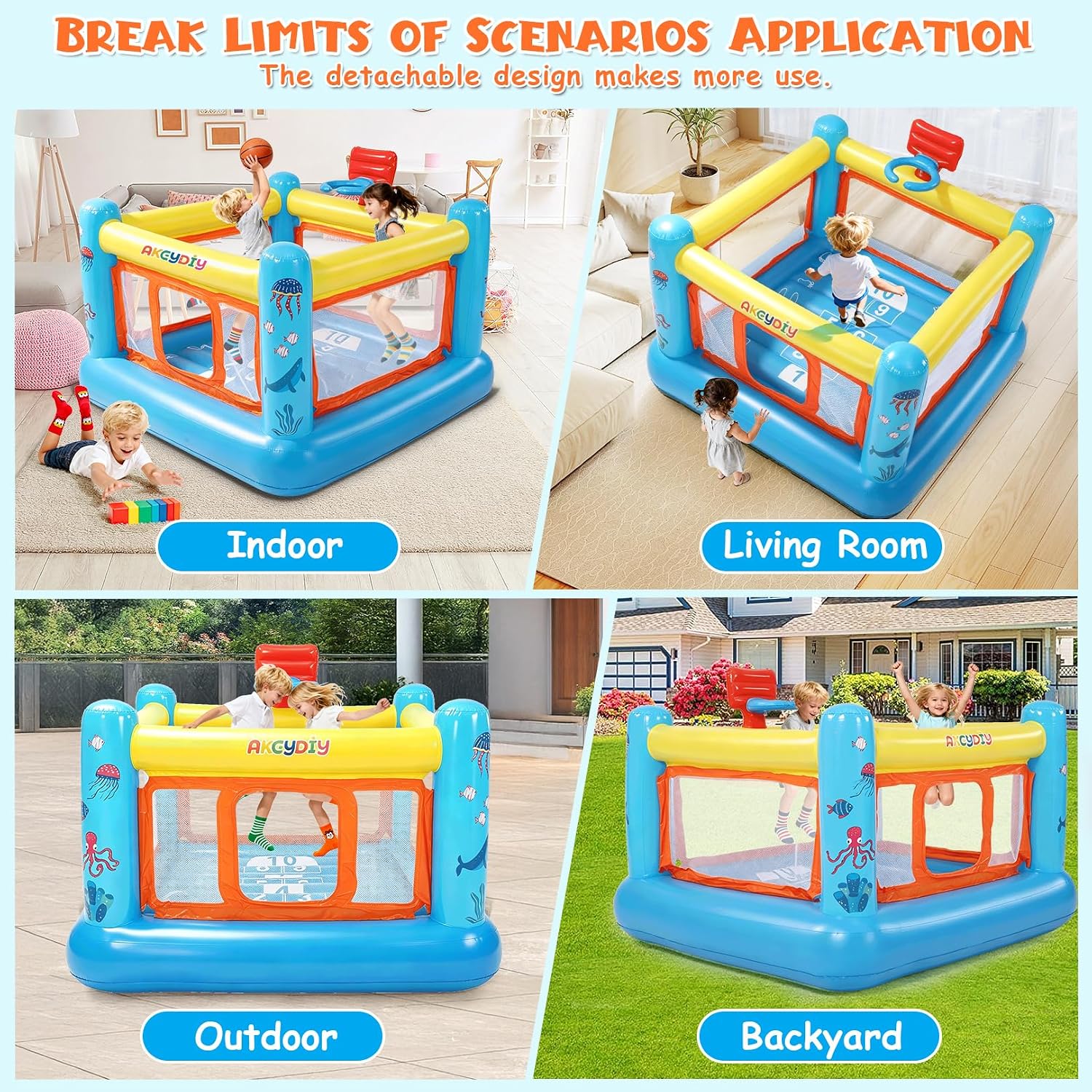 Bounce House, PVC Inflatable B - огляд і ціна Kids Outdoor Jumping