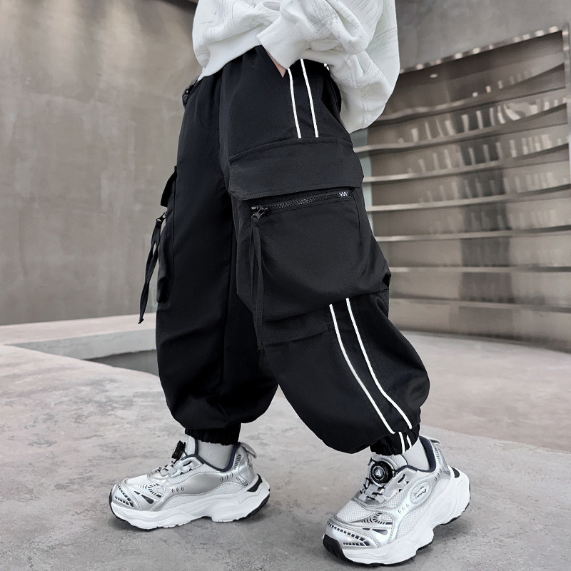 Boys Cargo Pants Large Pocket  - огляд і ціна Kids Outdoor Overalls