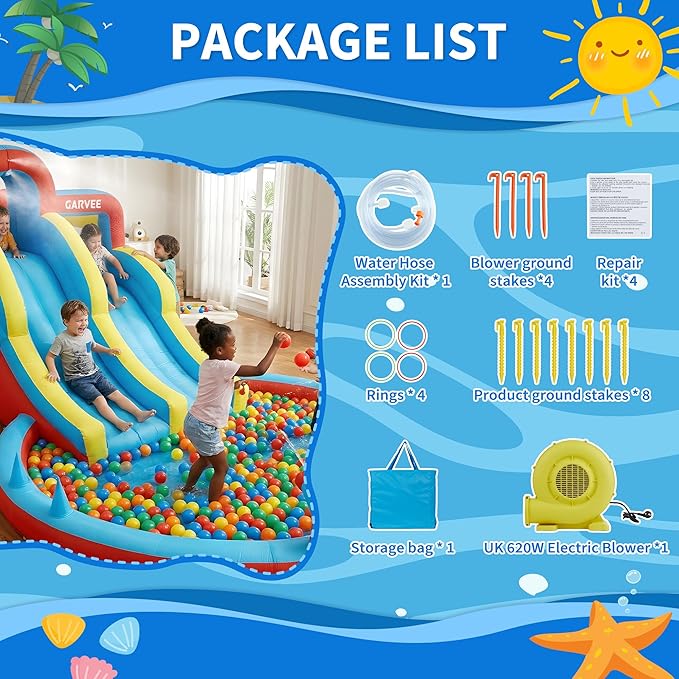 All-Season 8-in-1 Inflatable W - огляд і ціна Kids Outdoor Playset
