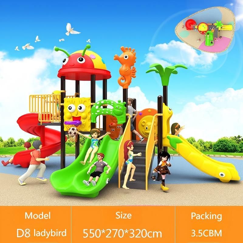 1-3 Years Steel & Plastic Swin - огляд і ціна Kids Outdoor Swing And Slide