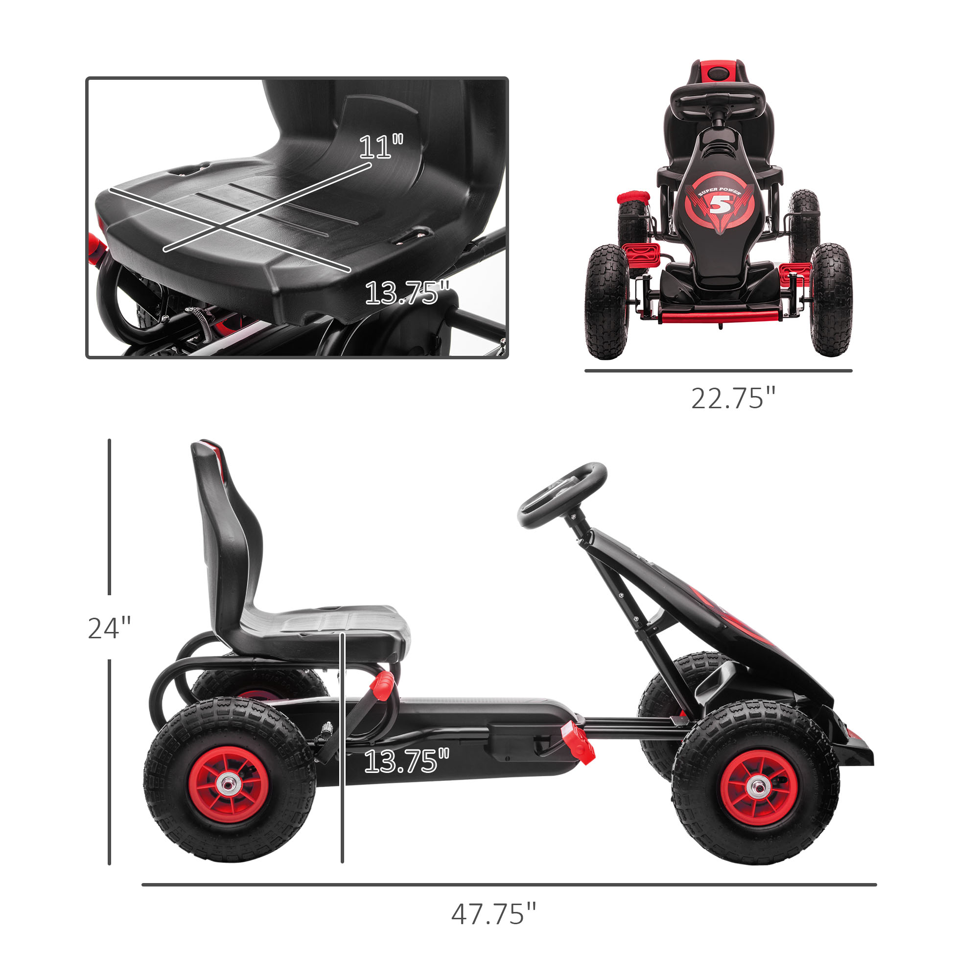 Kids Pedal Go Kart Ride-on Toy - огляд і ціна Go Kart Pedal Kids