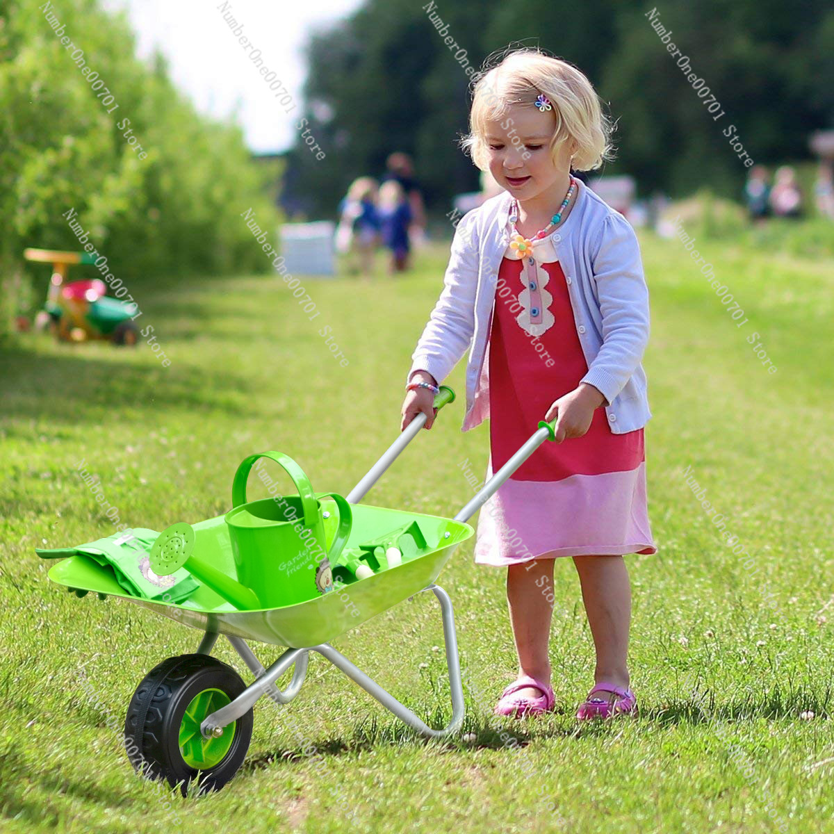 Kids Outdoor Wheelbarrow, Gree - огляд і ціна Kids Outdoor Playset