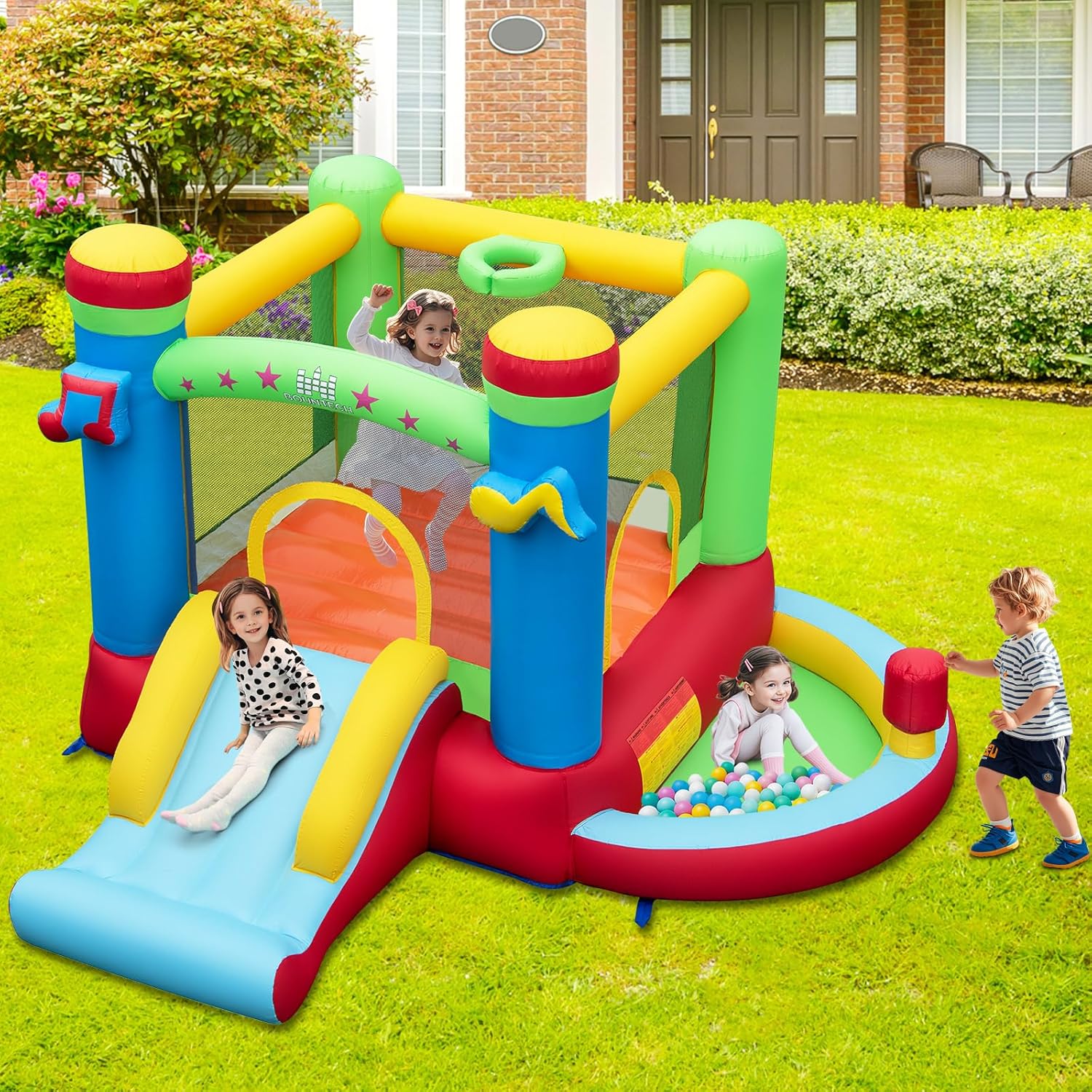 Inflatable Bounce House with B - огляд і ціна Kids Outdoor Jumping