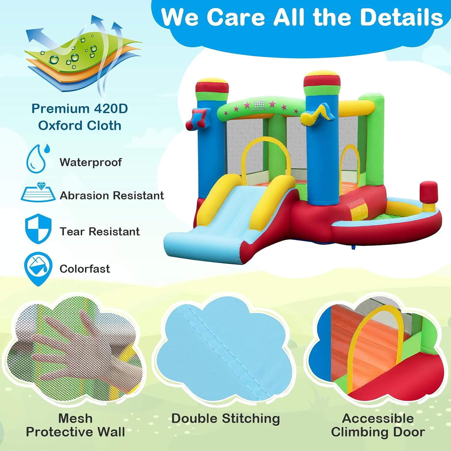 Inflatable Bounce House with B - огляд і ціна Kids Outdoor Jumping