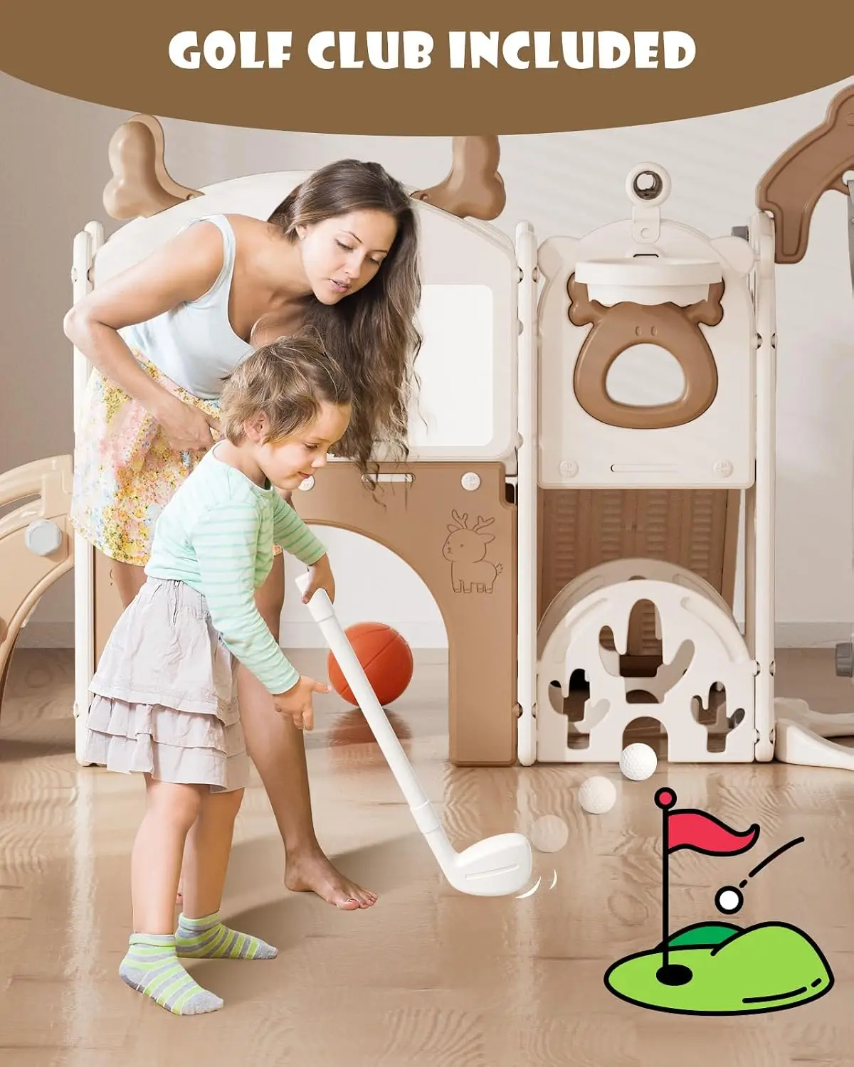 13-in-1 Toddler Slide and Swin - огляд і ціна Kids Outdoor Swing And Slide