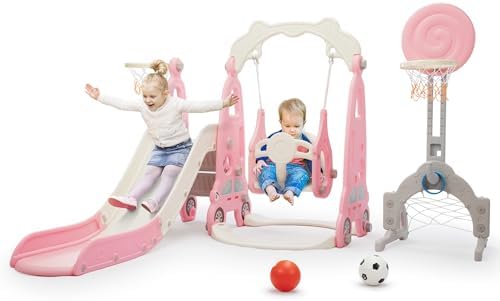 6 in 1 Toddler Slide and Swing - огляд і ціна Kids Outdoor Swing And Slide