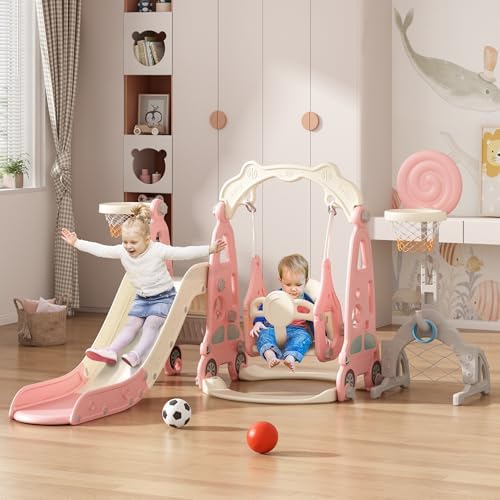 6 in 1 Toddler Slide and Swing - огляд і ціна Kids Outdoor Swing And Slide