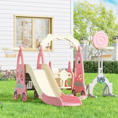 6 in 1 Toddler Slide and Swing - огляд і ціна Kids Outdoor Swing And Slide