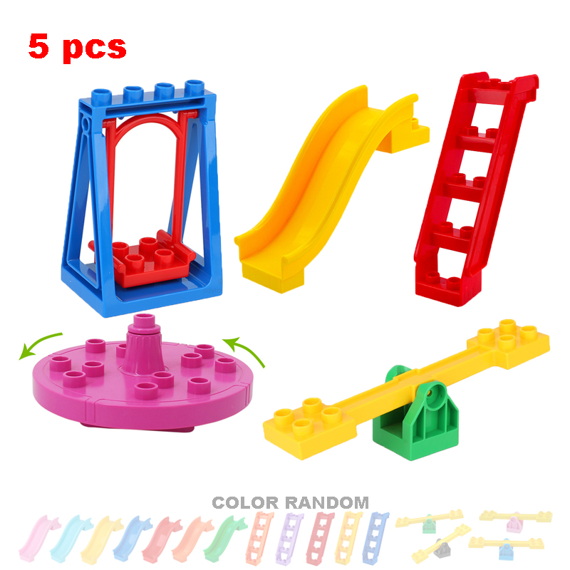 Big Building Blocks Playground - огляд і ціна Kids Outdoor Swing And Slide