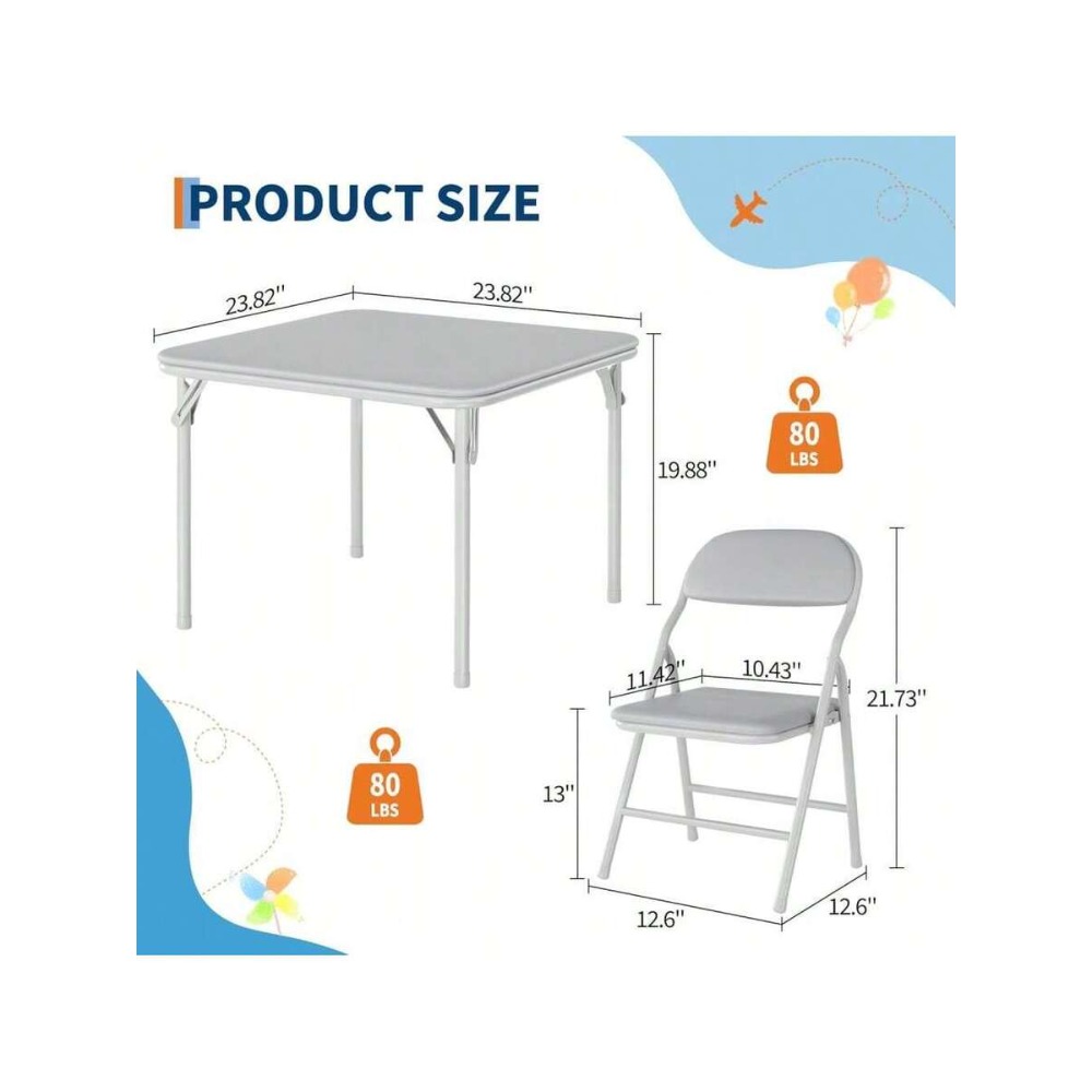 Folding Table and Chairs Set f - огляд і ціна Kids Outdoor Dining Set